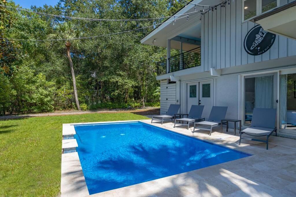Luxury Beach House - 2Min Walk To Beach - Private Pool - Group & Dog Friendly Hilton Head Island Zewnętrze zdjęcie