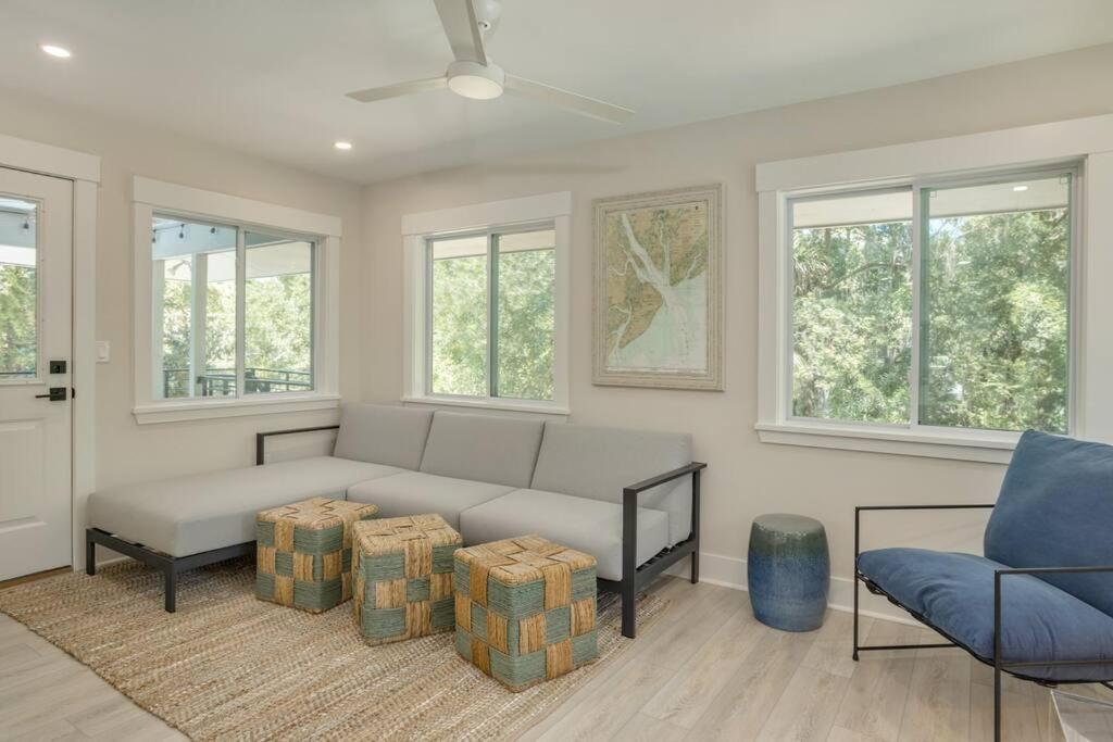 Luxury Beach House - 2Min Walk To Beach - Private Pool - Group & Dog Friendly Hilton Head Island Zewnętrze zdjęcie